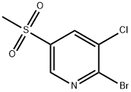 2-溴-3-氯-5-(甲砜基)吡啶 结构式