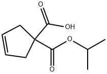 3-Cyclopentene-1,1-dicarboxylic acid, 1-(1-methylethyl) ester 结构式