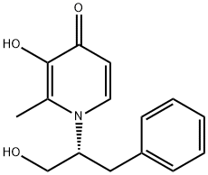 4(1H)-Pyridinone, 3-hydroxy-1-[(1R)-1-(hydroxymethyl)-2-phenylethyl]-2-methyl- 结构式