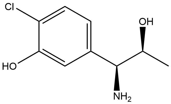 5-((1S,2S)-1-AMINO-2-HYDROXYPROPYL)-2-CHLOROPHENOL 结构式