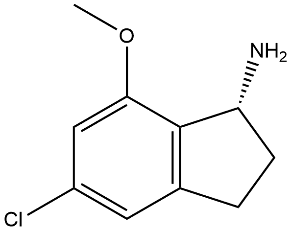 (R)-5-chloro-7-methoxy-2,3-dihydro-1H-inden-1-amine 结构式