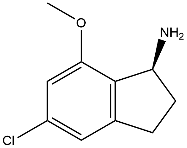 (S)-5-chloro-7-methoxy-2,3-dihydro-1H-inden-1-amine 结构式