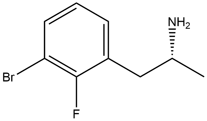 (R)-1-(3-溴-2-氟苯基)丙-2-胺 结构式