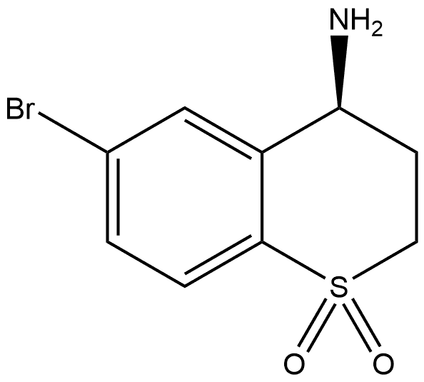 (S)-4-amino-6-bromothiochromane 1,1-dioxide 结构式