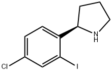 (2R)-2-(4-chloro-2-iodophenyl)pyrrolidine 结构式