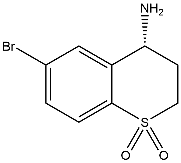 (R)-4-amino-6-bromothiochromane 1,1-dioxide 结构式