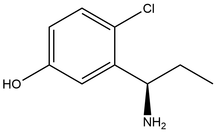 (R)-3-(1-aminopropyl)-4-chlorophenol 结构式