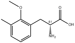 （R）-2-amino-3-(2-methoxy-3-methylphenyl)propanoic acid 结构式