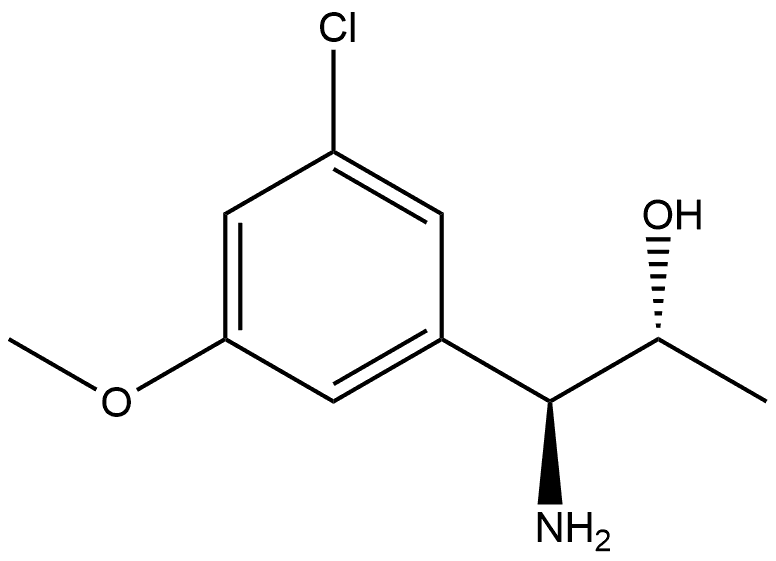 (1S,2R)-1-AMINO-1-(5-CHLORO-3-METHOXYPHENYL)PROPAN-2-OL 结构式