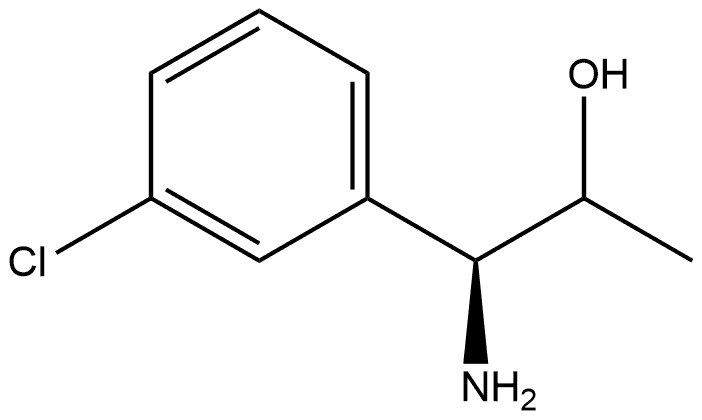 (1S)-1-amino-1-(3-chlorophenyl)propan-2-ol 结构式