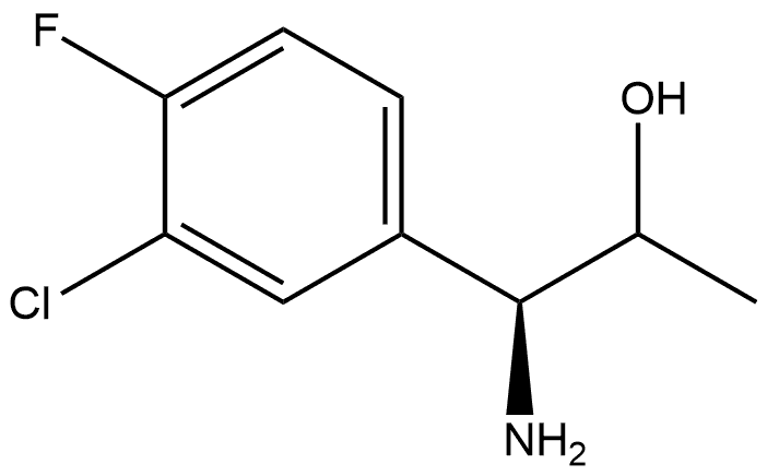 (1S)-1-amino-1-(3-chloro-4-fluorophenyl)propan-2-ol 结构式