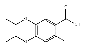 4,5-二乙氧基-2-碘苯甲酸 结构式