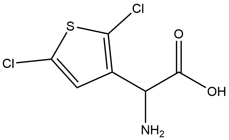 2-氨基-2-(2,5-二氯噻吩-3-基)乙酸 结构式