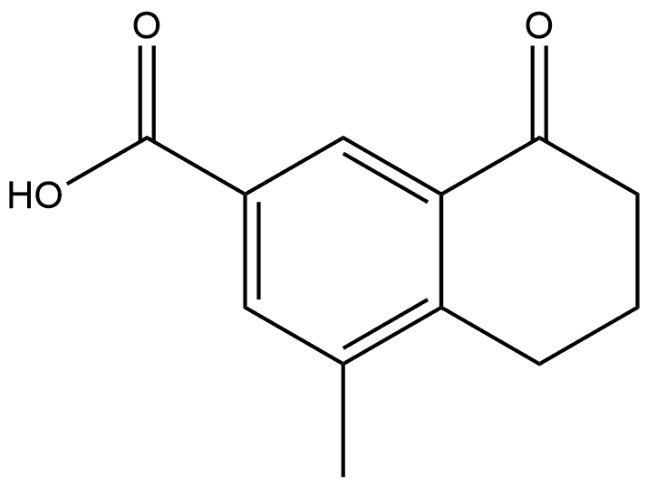4-甲基-8-氧代-5,6,7,8-四氢萘-2-羧酸 结构式