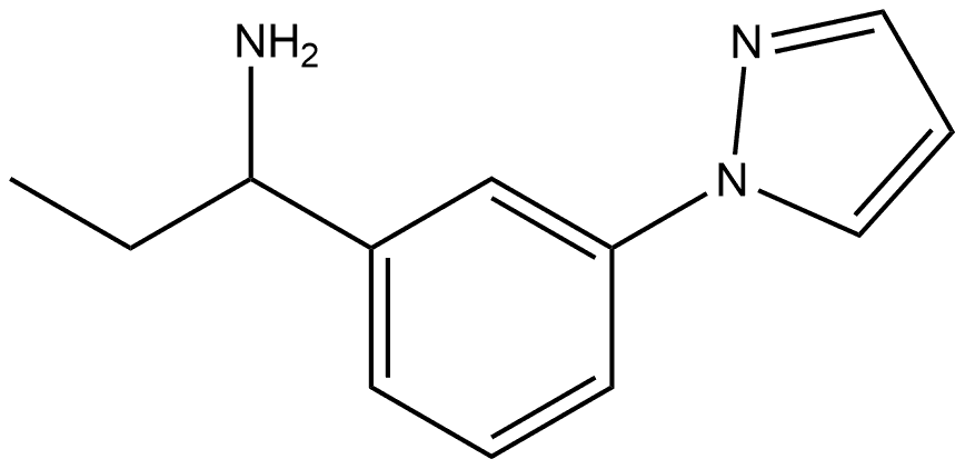 1-(3-(1H-pyrazol-1-yl)phenyl)propan-1-amine 结构式