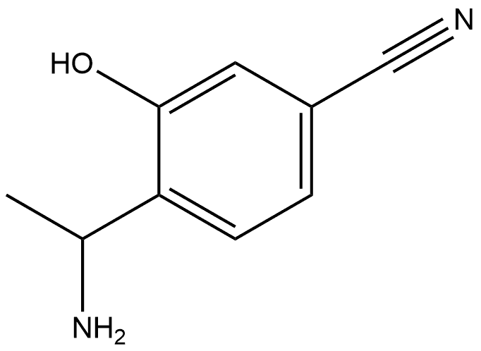 4-(1-氨乙基)-3-羟基苯甲腈 结构式