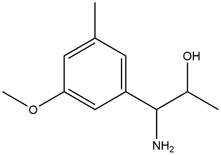 1-AMINO-1-(3-METHOXY-5-METHYLPHENYL)PROPAN-2-OL 结构式