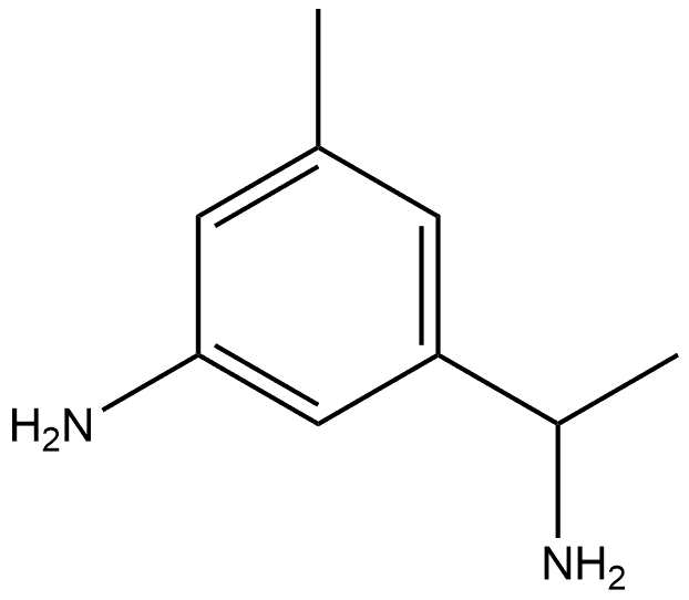 3-(1-氨基乙基)-5-甲基苯胺 结构式