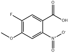 5-氟-4-甲氧基-2-硝基苯甲酸 结构式