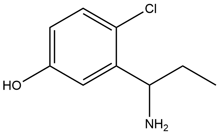 3-(1-aminopropyl)-4-chlorophenol 结构式