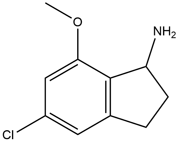 5-chloro-7-methoxy-2,3-dihydro-1H-inden-1-amine 结构式