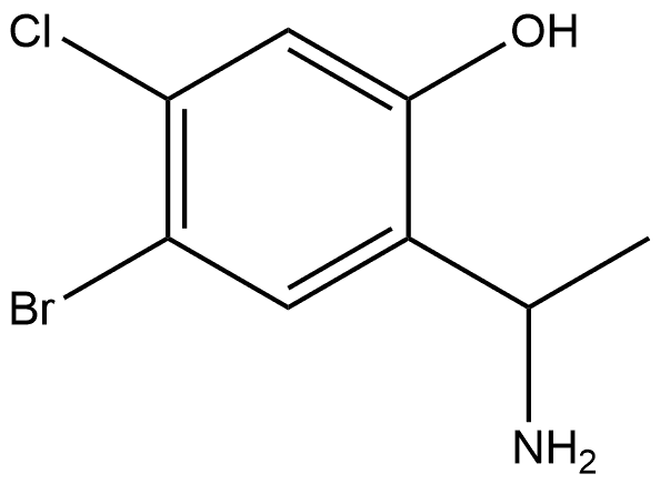 2-(1-aminoethyl)-4-bromo-5-chlorophenol 结构式