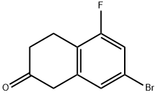 7-溴-5-氟-3,4-二氢萘-2(1H)-酮 结构式
