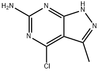 4-Chloro-3-methyl-1H-pyrazolo[3,4-d]pyrimidin-6-amine 结构式