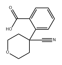 Benzoic acid, 2-(4-cyanotetrahydro-2H-pyran-4-yl)- 结构式