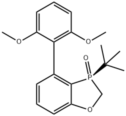 1,3-Benzoxaphosphole, 4-(2,6-dimethoxyphenyl)-3-(1,1-dimethylethyl)-2,3-dihydro-, 3-oxide, (3S)- 结构式