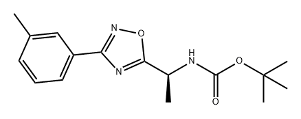 Carbamic acid, N-[(1S)-1-[3-(3-methylphenyl)-1,2,4-oxadiazol-5-yl]ethyl]-, 1,1-dimethylethyl ester 结构式