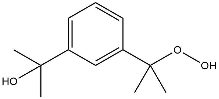 Benzenemethanol, 3-(1-hydroperoxy-1-methylethyl)-α,α-dimethyl- 结构式