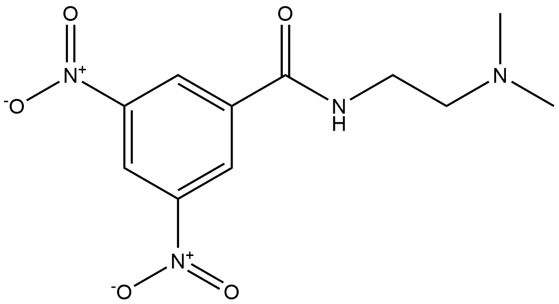 N-(2-(dimethylamino)ethyl)-3,5-dinitrobenzamide 结构式