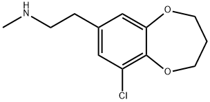 2-(9-氯-3,4-二氢-2H-苯并[B][1,4]二噁英-7-基)-N-甲基乙烷-1-胺 结构式