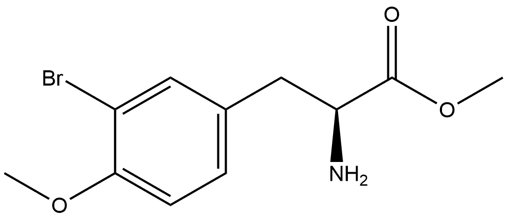 3-Bromo-O-methyl-D/L-tyrosine methyl ester 结构式