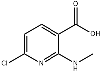 6-氯-2-(甲氨基)烟酸 结构式