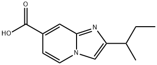 2-(仲丁基)咪唑并[1,2-A]吡啶-7-羧酸 结构式