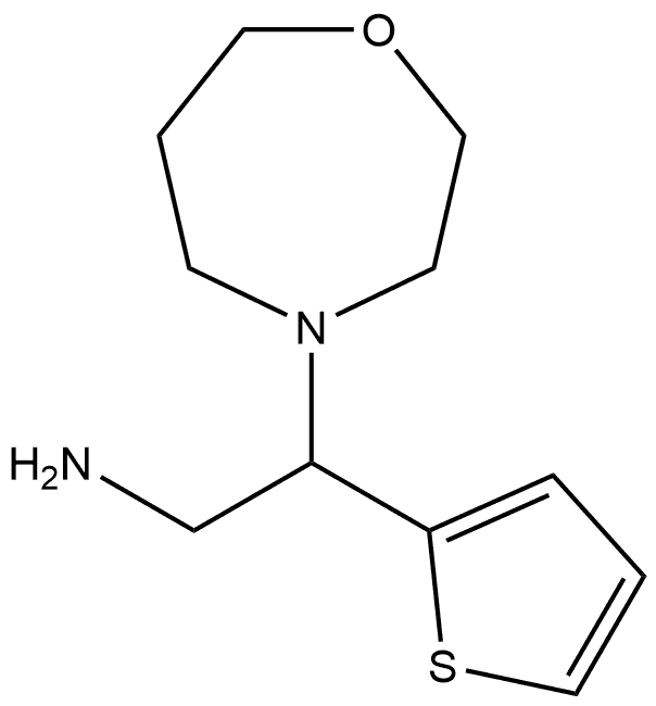 1,4-Oxazepine-4(5H)-ethanamine, tetrahydro-β-2-thienyl- 结构式