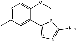 5-(2-Methoxy-5-methylphenyl)thiazol-2-amine 结构式