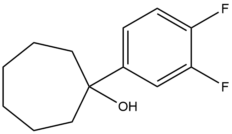 1-(3.4-二氟苯基)环庚醇 结构式