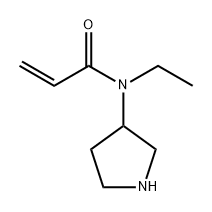 N-乙基-N-(吡咯烷-3-基)丙烯酰胺 结构式