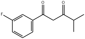 1-(3-氟苯基)-4-甲基戊-1,3-二酮 结构式