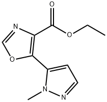 5-(1-甲基-1H-吡唑-5-基)-1,3-噁唑-4-羧酸乙酯 结构式