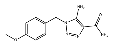 1H-1,2,3-Triazole-4-carboxamide, 5-amino-1-[(4-methoxyphenyl)methyl]- 结构式