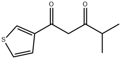 4-甲基-1-(噻吩-3-基)戊-1,3-二酮 结构式