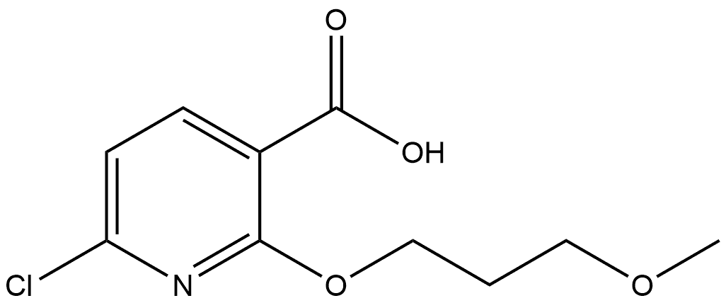 6-Chloro-2-(3-methoxypropoxy)-3-pyridinecarboxylic acid 结构式