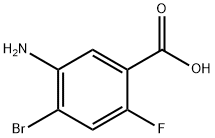 5-氨基-4-溴-2-氟苯甲酸 结构式