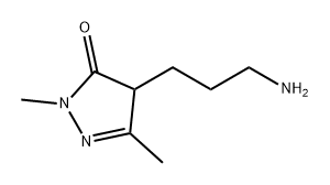 4-(3-氨基丙基)-2,5-二甲基-2,4-二氢-3H-吡唑-3-酮 结构式