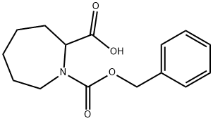 1-((苄氧基)羰基)氮杂环庚烷-2-羧酸 结构式