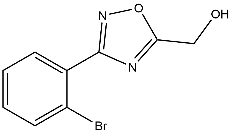 3-(2-溴苯基)-1,2,4-噁二唑-5-基]甲醇 结构式